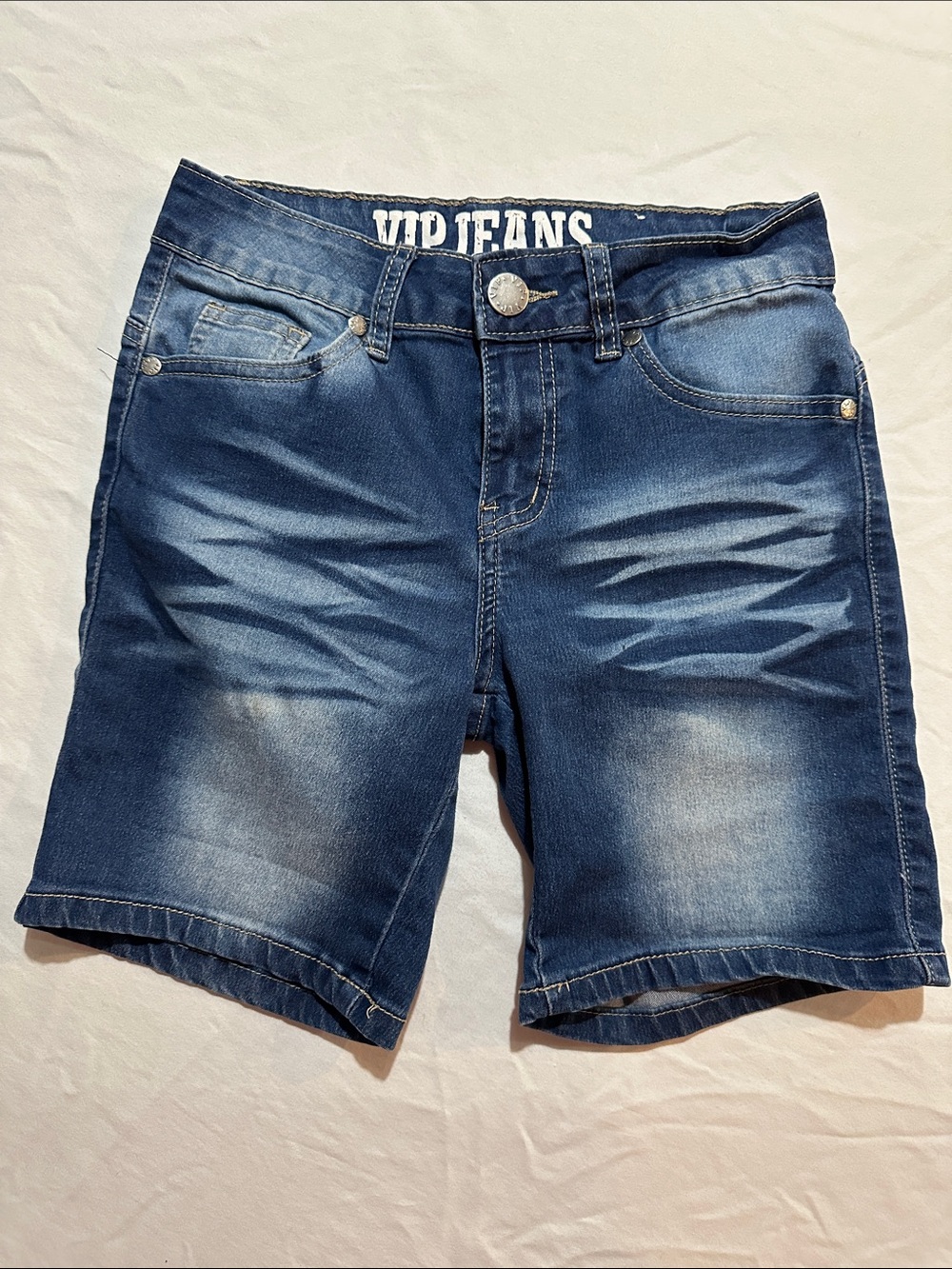 VIP Jeans Women’s Dark Blue Washed Denim Shorts Size 1/2